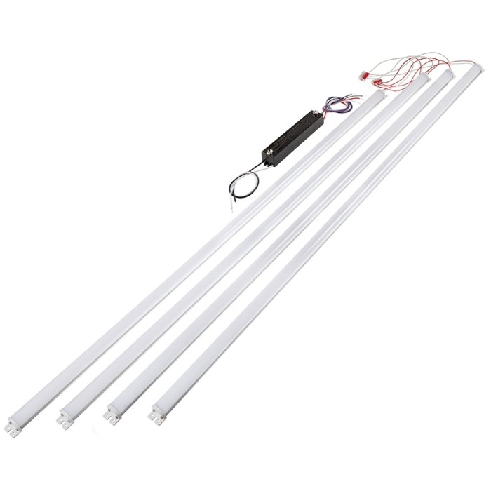 48W LED Magnetic Tube Retrofit Kit - 2x4 Troffer - 4,800 Lumens - Dimmable 48W LED Magnetic Tube Retrofit Kit - 2x4 Troffer - 4,800 Lumens - Dimmable