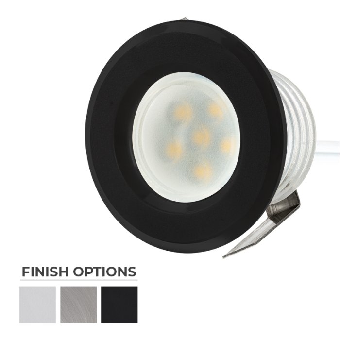 0.25W Mini Round Recessed LED Lights - Plastic Trim - 3000K / 4500K main product photo