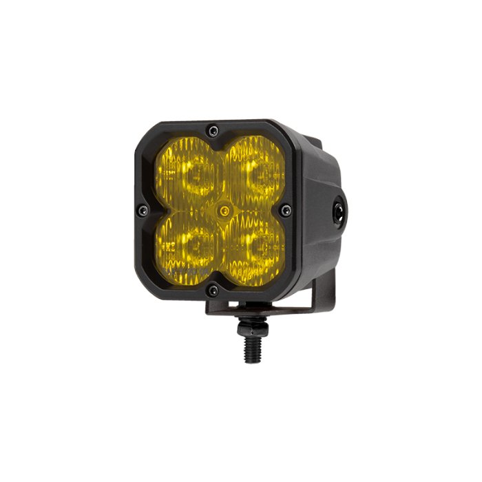 3” LED Pod Lights - 20W Square Off-Road Lights - Yellow Lens - 2,000 Lumens main product photo