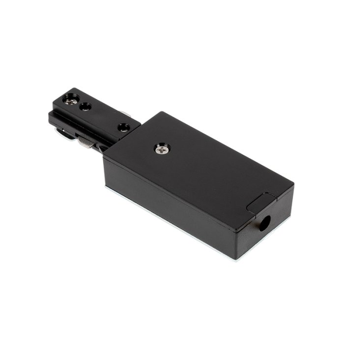 Black Live End Power Feed - Halo Track - 120 VAC Black Live End Power Feed - Halo Track - 120 VAC