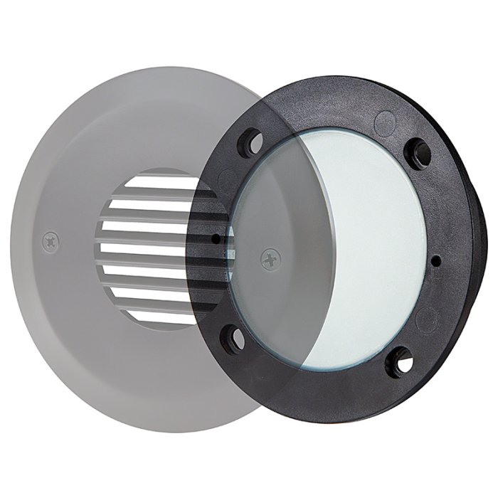 LED Step Lights - Round Deck / Step Accent Light with Frosted Lens - 12V or 120V main product photo