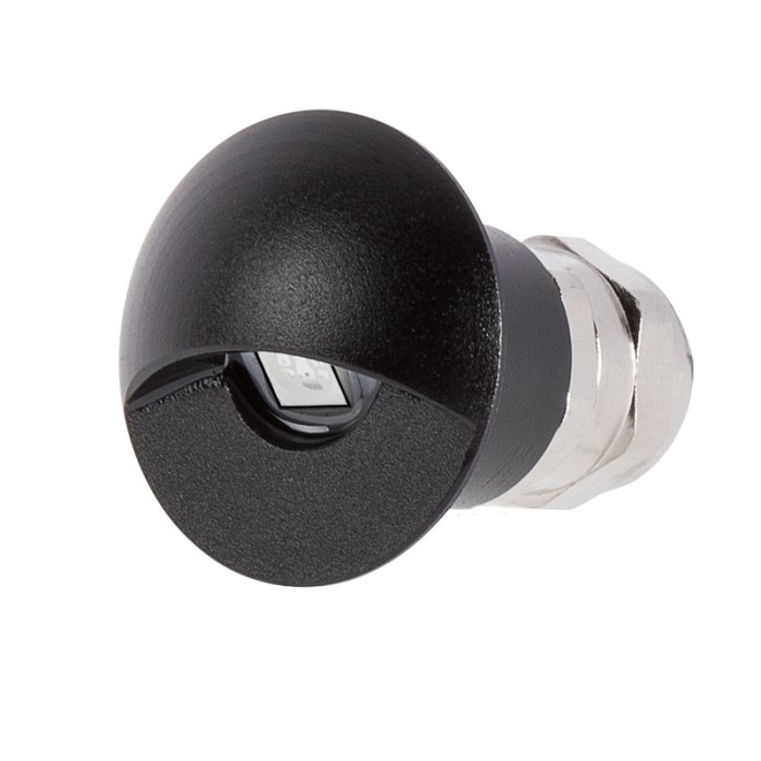12V Blue Recessed Marine Courtesy LED Light - Accent Light - Black Finish - Single / 6-Pack main product photo