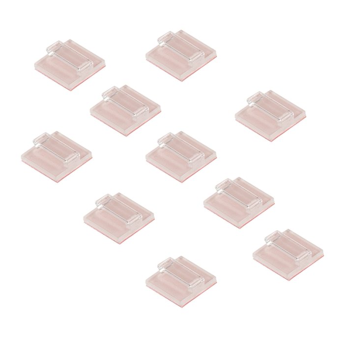 8mm LED Strip Light Mounting Clips With Adhesive Backing - 10 Pack 8mm LED Strip Light Mounting Clips With Adhesive Backing - 10 Pack