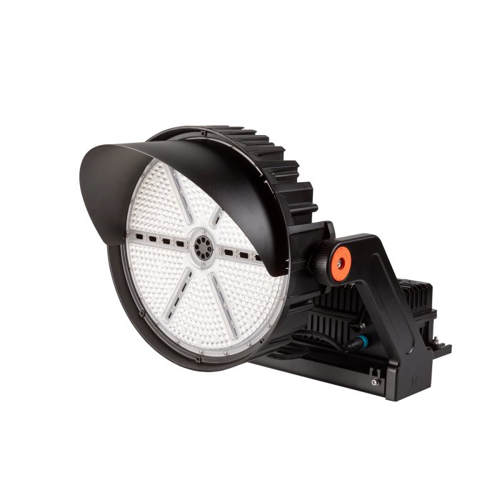 500W LED Stadium Light with Yoke Mount and Reflector - 73,500 Lumens - 200-480V - 1000W MH Equivalent - 5000K - 20° Beam Angle Lens main product photo