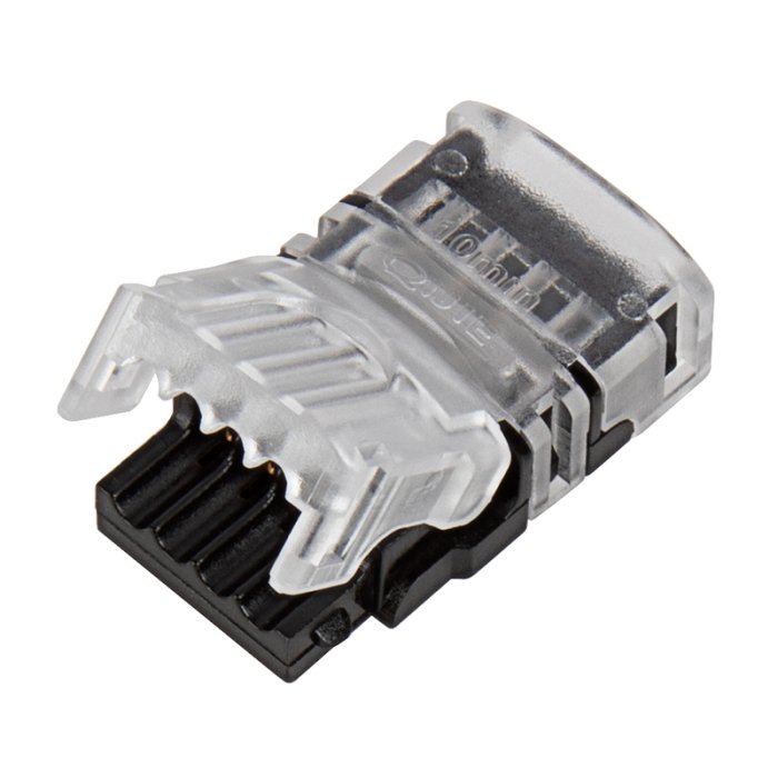 Solderless Clamp On LED Strip Light to Pigtail Adapter - 10mm RGB Strips - 22-18 AWG Solderless Clamp On LED Strip Light to Pigtail Adapter - 10mm RGB Strips - 22-18 AWG