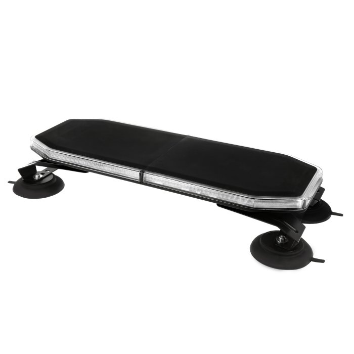 24” Emergency LED Strobe Light Bar - Magnetic Mount - 27 Flash Patterns - Amber / Amber and White main product photo