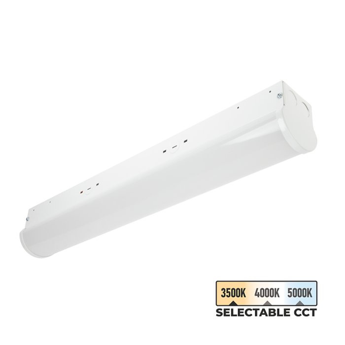 TCP 20W LED General Purpose Strip Light Fixture - 2' Selectable CCT Fixture - 2,600 Lumens - 3500K / 4000K / 5000K TCP 20W LED General Purpose Strip Light Fixture - 2' Selectable CCT Fixture - 2,600 Lumens - 3500K / 4000K / 5000K