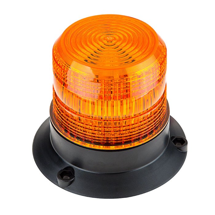 4-3/4" Amber LED Strobe Light Beacon with 18 LEDs 4-3/4" Amber LED Strobe Light Beacon with 18 LEDs