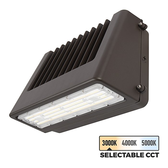 80W Selectable CCT Full Cutoff LED Wall Pack - Bypassable Photocell - 9600 Lumens - 400W MH Equivalent 80W Selectable CCT Full Cutoff LED Wall Pack - Bypassable Photocell - 9600 Lumens - 400W MH Equivalent