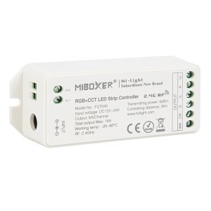 MiBoxer RGB+Tunable White LED Controller - Color-Changing/Tunable White - WiFi/Smartphone Compatible - 6 Amps/Channel