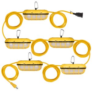 125W LED Temporary String Work Light - 50' Run - 15,325 Lumens - 5000K