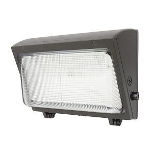 40W LED Wall Pack - Integrated Photocell - 5200 Lumens - Glass Lens - 175W MH Equivalent - 5000K