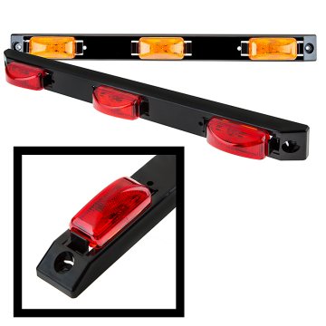 18” Truck and Trailer LED ID Light - 3-Lamp LED Identification Light Bar - Surface Mount