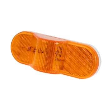 LumenX Mid-Ship Turn Signal and Side Marker Light - Weatherproof - Oval - Amber 
