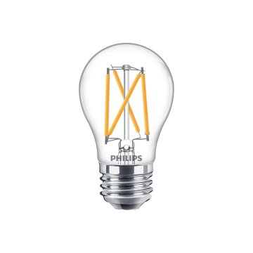 Philips 5.5W A15 Filament LED Bulb - E26 Screw Base - WarmGlow Dimmable - 60W Incandescent Equivalent - 500 Lumens - 2200-2700K