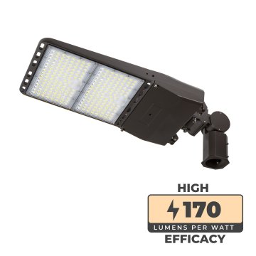 240W LED Parking Lot Area Light- 40,800 Lumens - 750W MH Equivalent - 5000K - Optional Photocell - With Mount