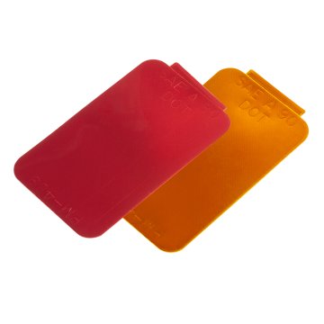 Spitfire low-profile Trailer Reflector - Wide Angle - Stick On - Amber / Red 