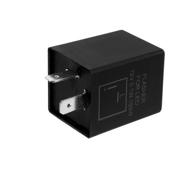 CF12ANL-01 LED Bulb Electronic Flasher - 2 Pin American Flasher - Black