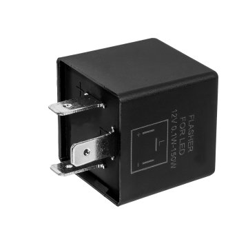 CF13JL-02 LED Bulb Electronic Flasher - 3 Pin Japanese Flasher - Black