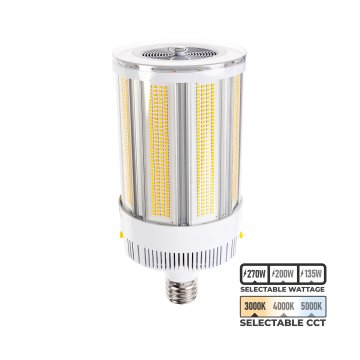 LED Corn Bulb - EX39 Base - Selectable CCT and Wattage - Type B Ballast Bypass - Up To 28,350 Lumens