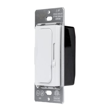200W LED/CFL 3-Way Dimmer Switch - TRIAC Dimmer - 120 VAC - White - Rocker - Optional Cover Plate - Single / 6-Pack