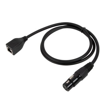 DMX Signal Cable - XLR3 Female to RJ45 Female - 1m