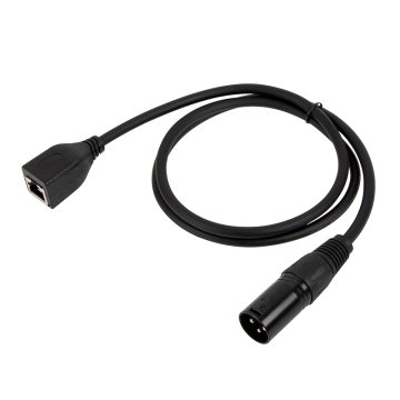 DMX Signal Cable - XLR3 Male to RJ45 Female - 1m