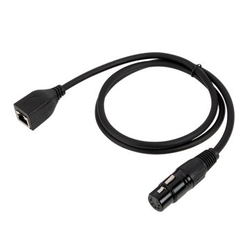 DMX Signal Cable - XLR5 Female to RJ45 Female - 1m