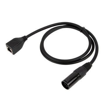 DMX Signal Cable - XLR5 Male to RJ45 Female - 1m