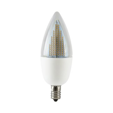 Euri Lighting LED Flicker Flame Bulb - 1W - Candelabra - E12 Base - 1800K - White