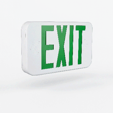 MaxLite Emergency Exit Light Sign - Emergency Backup Battery - Green