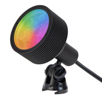 18 Watt Color Changing RGB LED Landscape Spot Light - 525 Lumens - Remote Sold Separately - Matte Black
