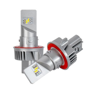 These H13 / 9018 LED Bulbs are fanless and deliver 5,000 lumens per set at 6500K.  