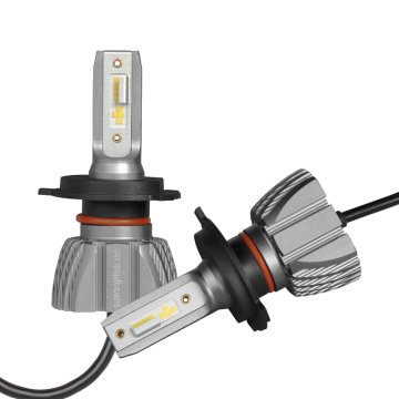 H4 / 9003 LED Headlight Bulbs with Internal Driver - Fanless - 6500K - 4,400 Lumens/Set