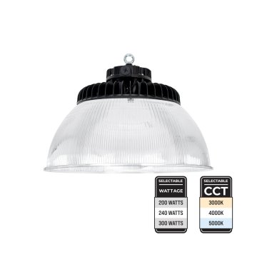 Sensor Ready LED UFO High Bay with Reflector - Up to 48,000 Lumens - Selectable Wattage and CCT - 180 W / 240 W / 300 W - 3000K / 4000K / 5000K - Optional Networked Lighting Controls