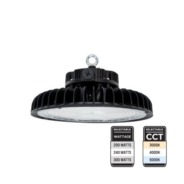 Sensor Ready LED UFO High Bay - Up to 48,000 Lumens - Selectable Wattage and CCT - 180 W / 240 W / 300 W - 3000K / 4000K / 5000K - Optional Networked Lighting Controls