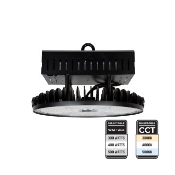 Sensor Ready LED UFO High Bay - Up to 80,000 Lumens  - Selectable Wattage and CCT - 300 W / 400 W / 500 W - 3000K / 4000K / 5000K - Optional Networked Lighting Controls