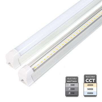 Integrated T8 LED Fixture - Linkable - Selectable CCT and Wattage - 120 VAC - Up to 3,120 Lumens - 48"