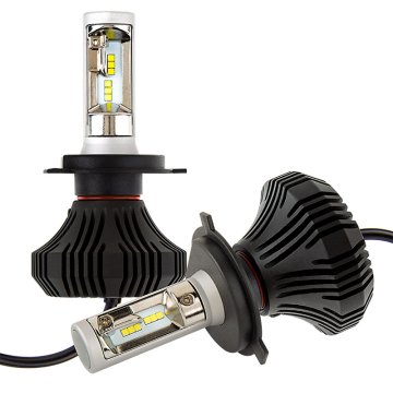 LED Headlight Kit - H4 LED Fanless Headlight Conversion Kit with Compact Heat Sink