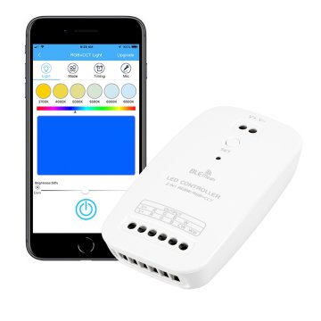 Bluetooth Mesh RGBW/RGB+W/RGB+Tunable White LED Controller - Smartphone Compatible - 5 Amps/Channel