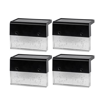                             Solar Powered LED Deck Light - RBG+Warm White - 3000K - IP65 - 4-Pack
                        