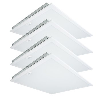 40W 2x2 LED Flat Panel Light with Bluetooth MESH Sensor - Selectable and Tunable CCT - Up to 4,520 Lumens - 4-Pack