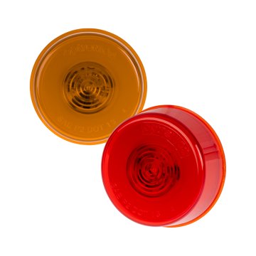 Optronics GloLight LED Clearance or Side Marker Light - Submersible - 6 LEDs - 2" Round - Amber / Red