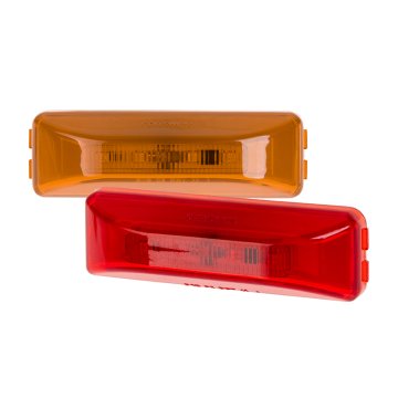 Optronics GloLight ThinLine LED Clearance or Side Marker Light - Submersible - 10 LEDs - Rectangle - Amber / Red