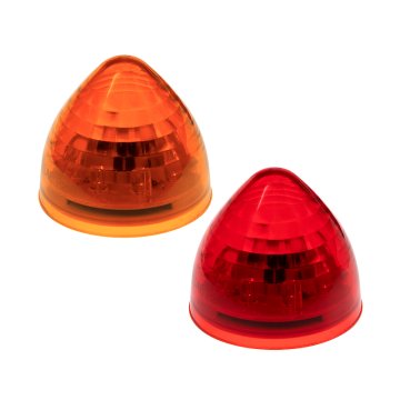 LED Clearance or Side Marker Light - Waterproof - 8 LEDs - 2" Beehive - Amber / Red