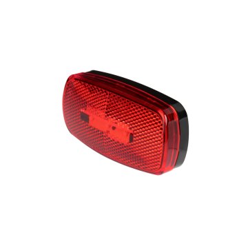 Optronics LED Clearance or Side Marker Light With Reflector - 3 LEDs - Black Base - Amber / Red