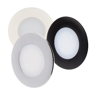 2.5&quot; Recessed LED Downlight - Puck Courtesy Light Fixture - 90 Lumens - 2700K/4000K/5700K - Matte Black/Matte White/Chrome