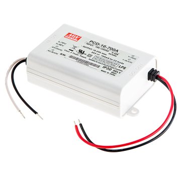 MEAN WELL Constant Current LED Driver - PCD-16 Series - 700mA - 16-24 VDC