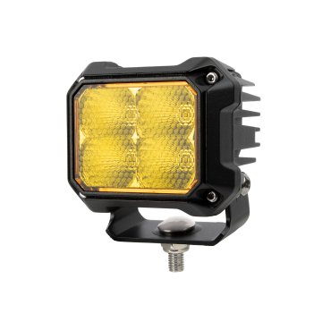 4" Square LED Off-Road Flood Light - 40W Pod Light - 4,200 Lumens - Yellow - Single / 2-Pack                            