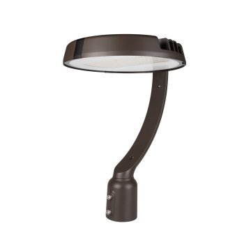 Single Arm Post Top LED Light - Optional Photocell - Selectable CCT and Wattage - 400W MH Equivalent - Up to 18,000 Lumens
